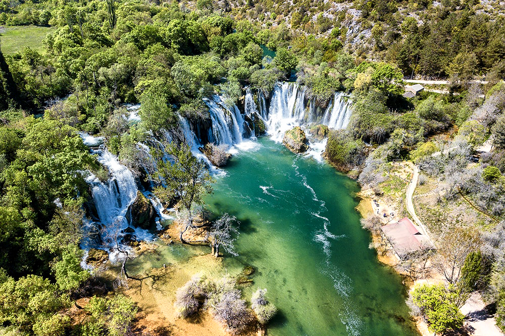 Kravica Waterfall Aerial View